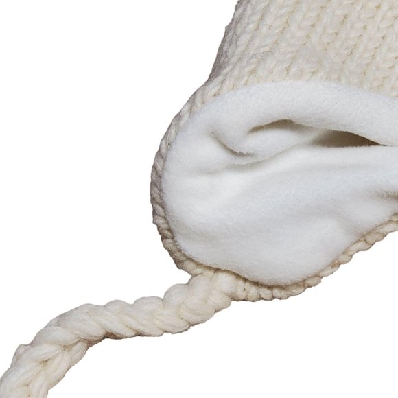 Wool Hat Polar Bear Design One Size White - Picture 4 of 5